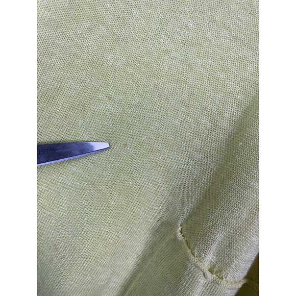 Eileen Fisher Yellow Organic Linen Lightweight Sweater Size Medium Long Sleeve - Picture 7 of 15